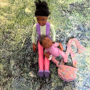 Mattel VINTAGE 2002 Purple and Pink Doll Set